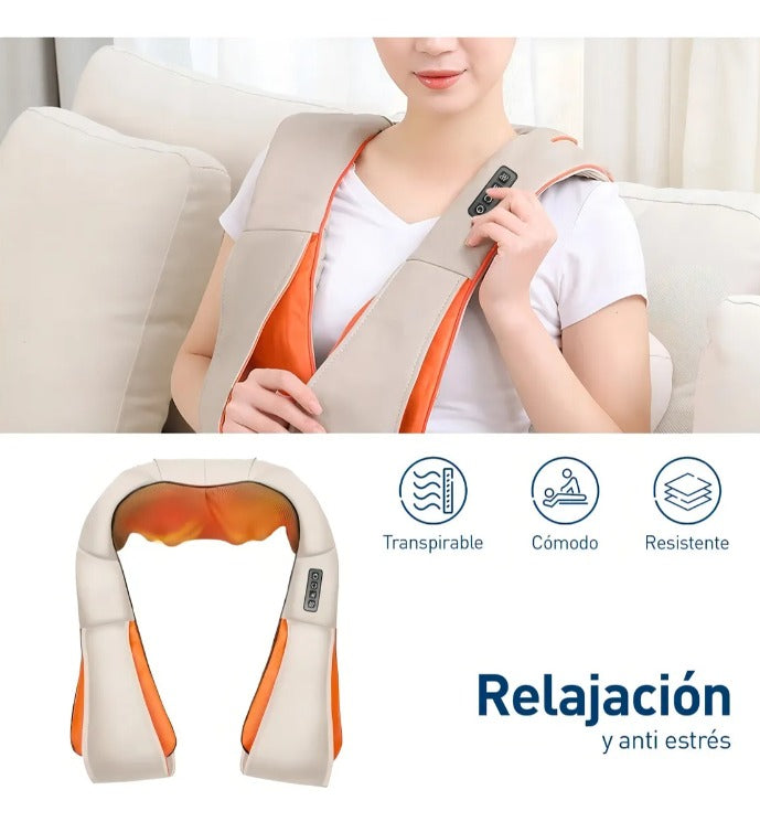 Masajeador eléctrico de cuello y hombros con calor